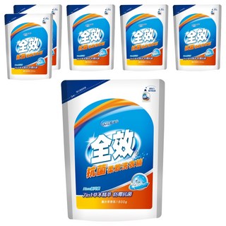 毛寶 全效抗菌柔軟洗衣精補充包 7合1草本精萃 防霉抗菌 薰衣草香氛, 1.8kg, 6包