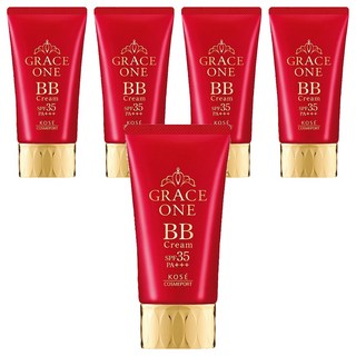 KOSE 高絲 GRACE ONE 極上活妍 特濃彈力BB霜 SPF35 PA+++ 美容液80% 溫水可卸 遮蓋小細紋 02, 自然色, 50g, 5條