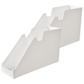 Craftsman In Storage 收納職人 日式簡約多功能包包收納盒/收納架/整理置物架 大斜口款 M, 白色, 2個