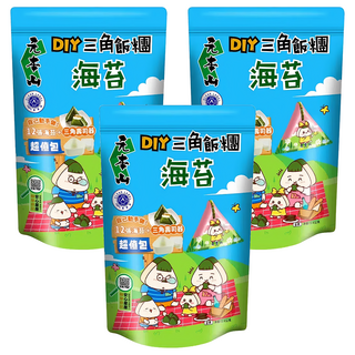 元本山 DIY三角飯糰海苔, 12張海苔+三角壽司器, 15.6g, 3包