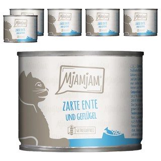 MjAMjAM 魔力喵 鮮肉主食貓罐, 嫩鴨 + 幼齒胡蘿蔔, 200g, 6罐