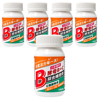 小麥購物 B群綜合維他命膠囊 A120, 30顆, 37g, 5罐