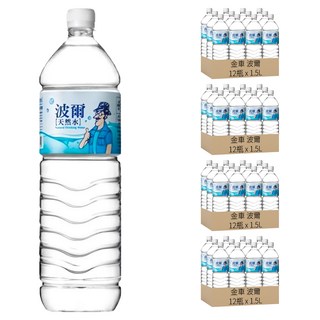 金車 波爾 天然水 雪山水源 純淨無瑕 品質保證, 1.5L, 48瓶