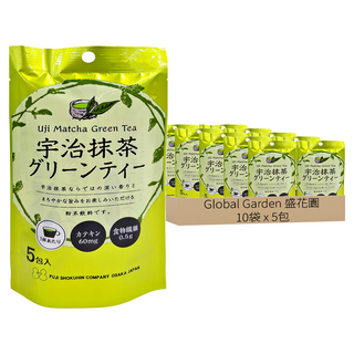 Global Garden 盛花園 日本不二食品 宇治抹茶粉末, 13g, 5包, 10袋