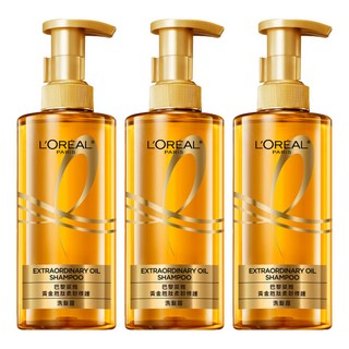 L'OREAL PARiS 巴黎萊雅 黃金胜肽柔韌修護洗髮露, 修護滋養，逆轉乾枯受損髮質，72小時持久留香，48小時頭皮淨爽, 440ml, 3件