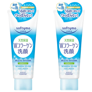 KOSE 高絲 softymo 絲芙蒂 膠原蛋白彈力洗顏霜，含玻尿酸成分，保濕不乾澀, 150g, 2條