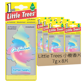 Little Trees 小樹香片 棉花糖, 無毒專利香味混合物, 車用/家用/辦公室適用, 持久香氛, 7g, 8片