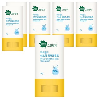 GREEN FINGER 綠手指 幼兒防水防曬棒 戶外滋潤隱形防曬 SPF50+ PA++++ 6個, 18g