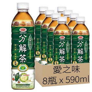 愛之味 健康油切分解茶, 590ml, 8瓶