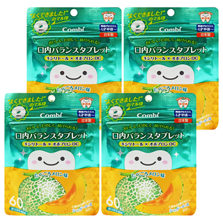 Combi 康貝 teteo無糖口嚼錠 60粒 日本產, 哈蜜瓜, 48g, 4包