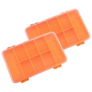 小麥購物 雙面零件收納盒 L2236, 黃色, 2個