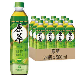 原萃 日式綠茶, 580ml, 24瓶