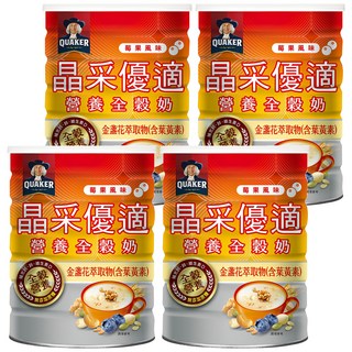 QUAKER 桂格 晶采優適營養全穀奶, 600g, 1入, 4罐