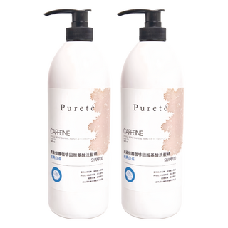 Purete 燙染修護咖啡因胺基酸洗髮精 經典白茶, 1L, 2瓶