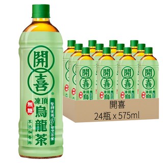 開喜 凍頂烏龍茶 無糖, 575ml, 24瓶