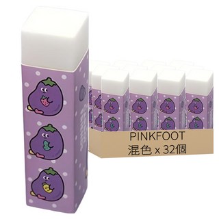 PINKFOOT 蔬果圖案長方型橡皮擦組, 白色, 32個