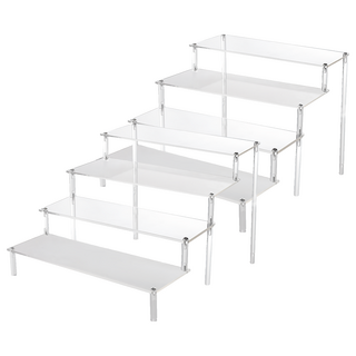 壓克力展示架 30cm 4層, 透明色, 2個
