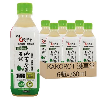 KAKOROT 淺草堂 有機山苦瓜茶 正宗綠皮, 360ml, 6瓶