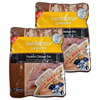 T.N.A. 悠遊 餐包, 亞麻籽雞腿煲, 無添加防腐劑, 100%真食材, 狗狗貓咪適用, 150g, 2包
