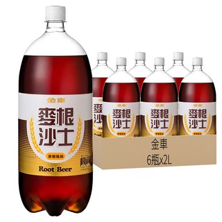 金車 麥根沙士 X 6瓶, 2L