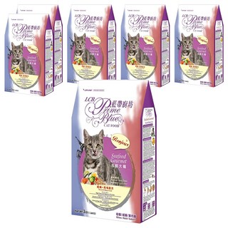 LCB 藍帶廚坊 幼貓/成貓/室內貓適用 海鮮大餐/海陸雙拼 乾糧, 挑嘴 + 亮毛, 1.36kg, 6袋