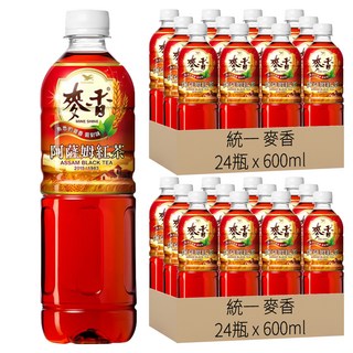 統一 麥香 阿薩姆紅茶 600ml, 48瓶