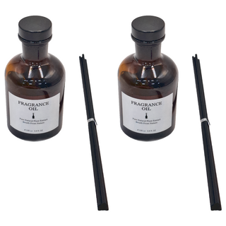 FRAGRANCE 法式精油茶色擴香瓶 Set, 100ml, 室內香氛, 白蘭花序, 2件