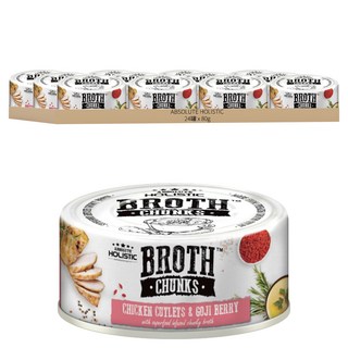 ABSOLUTE HOLISTIC 全齡貓 主食貓罐, 嫩鮮雞 + 養生枸杞, 80g, 24罐