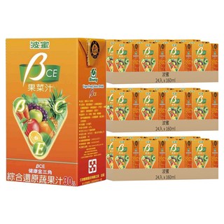 波蜜 BCE 果菜汁, 還原蔬果汁 30%, 160ml, 24入, 72入