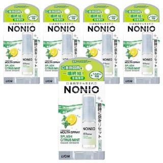 LION 獅王 NONIO 終結口氣淨涼噴劑 澄橘薄荷 5ml, 5瓶