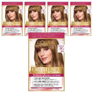 LOREAL Paris 巴黎萊雅 優媚霜三重護髮染髮霜 蜜茶棕 8g 居家染髮推薦 輕鬆上色 持久亮麗, 5件