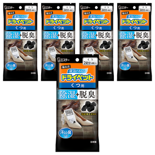 ST 雞仔牌 Drypet 備長炭吸濕小包 鞋用除濕脫臭 一盒4入, 84g, 5包