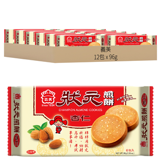 義美 狀元煎餅 杏仁口味, 96g, 12包