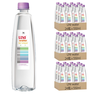 UNI water 純水 550ml x 24瓶/箱, 72瓶