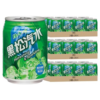 黑松 汽水, 清新檸檬香氣, 氣泡爽口, 245ml x 24罐, 72罐