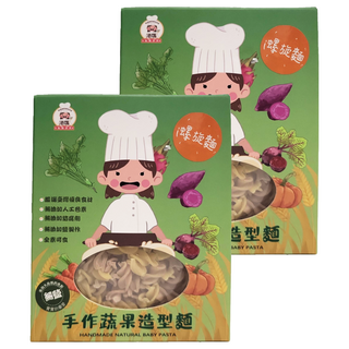 港媽私房手作 手作蔬果造型螺旋麵 無添加人工色素 全素可食, 90g, 2盒