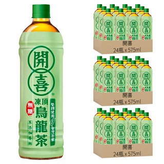 開喜 凍頂烏龍茶 無糖, 575ml, 72瓶