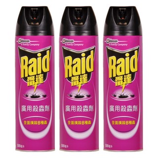 Raid 雷達 廣用殺蟲劑, 500ml, 3罐
