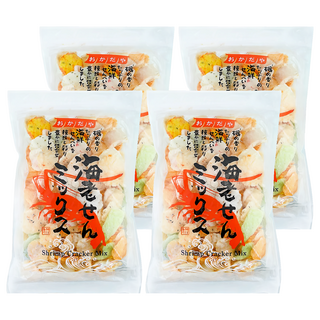 岡田屋 海老綜合餅 多種海鮮風味蝦餅 185g, 4包