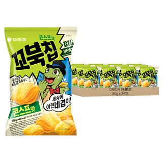 ORION 好麗友 烏龜玉米脆片 玉米濃湯口味, 80g, 24包