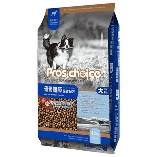 福壽實業 Pro's choice 博士巧思 成犬 機能乾飼料 大顆粒, 骨骼關節保健, 15kg, 1袋