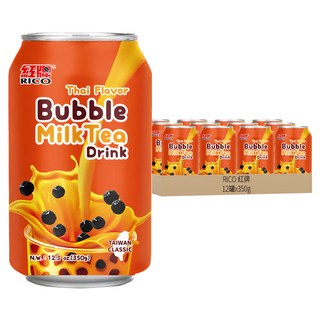 RICO 紅牌 珍奶 異國系 泰式醇奶 350g 道地泰式風味 隨時享受, 12罐