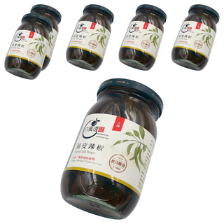 白裏透紅 剝皮辣椒 火辣, 6個, 450g