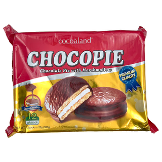 Cocoaland 巧克力風味派, 巧克力夾心棉花糖, 12個/包, 300g, 1包