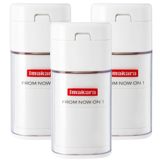 Imakara 多功能隨身切藥器，形卡藥槽設計，圓形研磨設計，附小刷子，水瓶功能設計，分格收納藥物, 3個