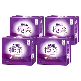 五月花 極柔 頂級抽取衛生紙 110張, 12包, 4袋