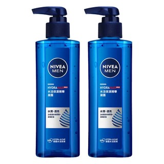 NIVEA 妮維雅 男士水活保濕精華凝露 高保濕玻尿酸 凝露質地 清爽不黏膩, 150ml, 2瓶