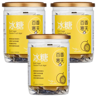 蜜思朵 冰糖百香寒天, 鮮黃飽滿百香果肉, Q彈寒天綻放味蕾, 果韻酸甜奔放, 204g, 3罐
