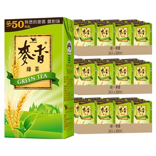 統一 麥香 綠茶, 300ml, 72入