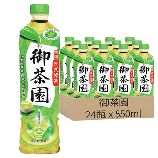 御茶園 特撰日式綠茶 無糖, 550ml, 24瓶